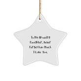 Unique Daughter Star Ornament Gifts from Mom, 'To My Amazing Daughter, Never Forget How Much I Love You.', Perfect for Christmas - Image 1